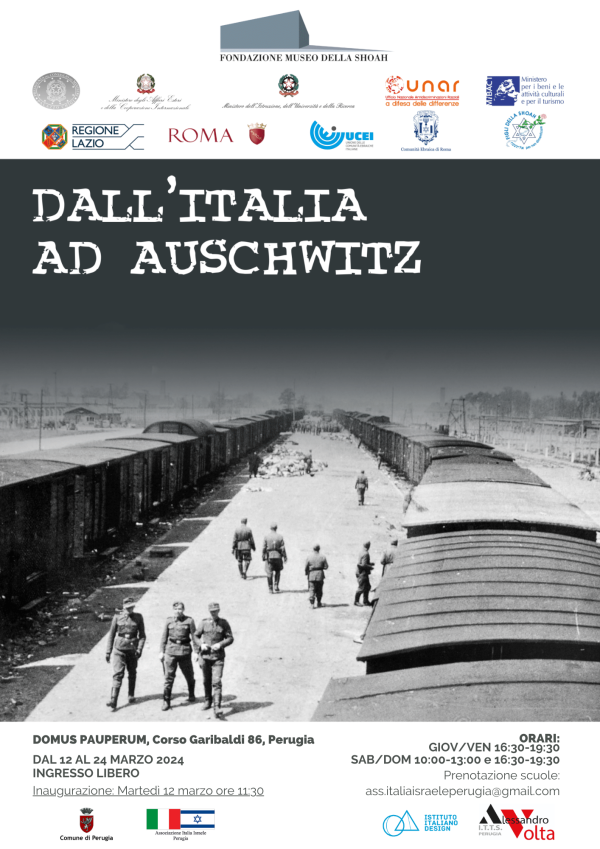 Italia-Israele di Perugia patrocinia mostra “Dall’Italia ad Auschwitz”